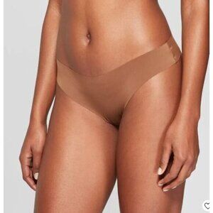 Auden Women's Bonded Micro Thong Panties 2-Pack Cocoa - Size Medium‎